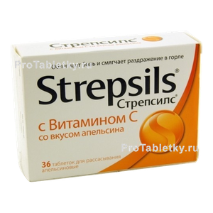 Фото стрепсилса с витамином С